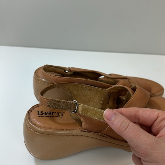Born Brown Leather Slingback Sandals Size 9 - Picture 16 of 16